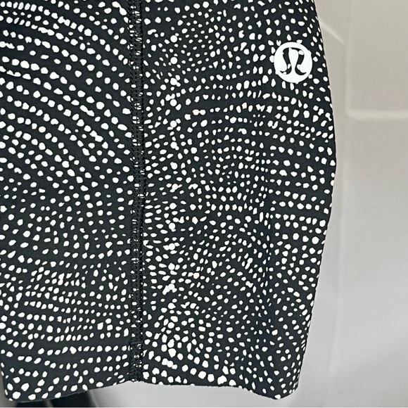 Lululemon Fast and Free Crop 19" Nulux Free Spirit Ice Grey Dot Black Size 8 - Picture 4 of 11